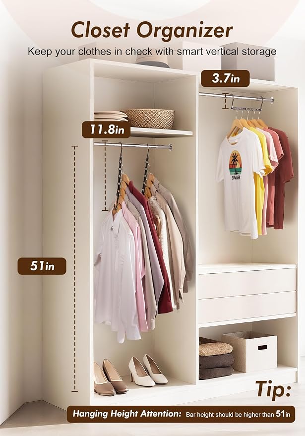 HOUSE DAY Closet Organizers and Storage 6 Pack, College Dorm Room Essentials - Image 9
