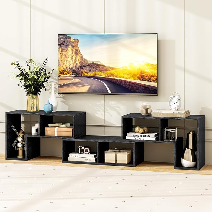 Tangkula 3 Pieces Console TV Stand, Free-Combination Entertainment Center - Image 2