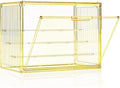 Clear Yellow Acrylic Figure Display Case by MSHOMELYDIRECT