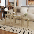 Kmax Nesting Tables Set of 3, Small Sofa Side Table Rustic Stacking End Table by Kmax