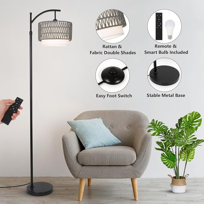 eyassi Floor Lamps for Living Room, Arc Standing Lamp - Image 4