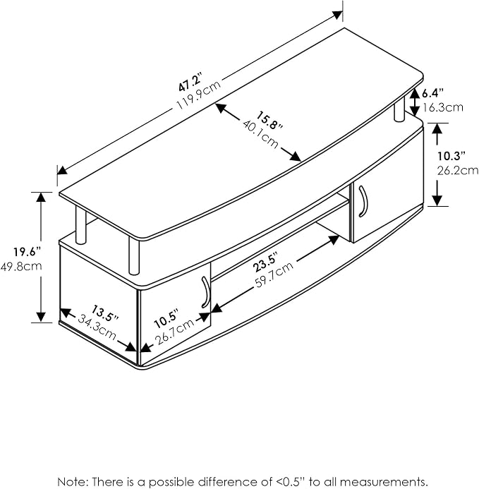 Furinno Jaya Entertainment Center Stand Unit/TV Desk - Image 8