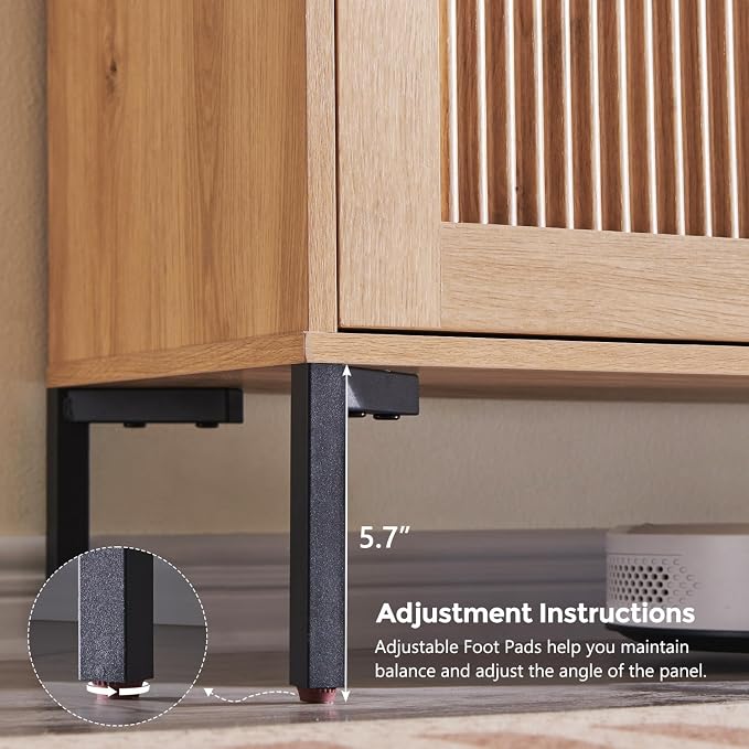 IFBUY Modern Sideboard Buffet Cabinet, Wooden Modular Coffee Bar Cabinets - Image 7