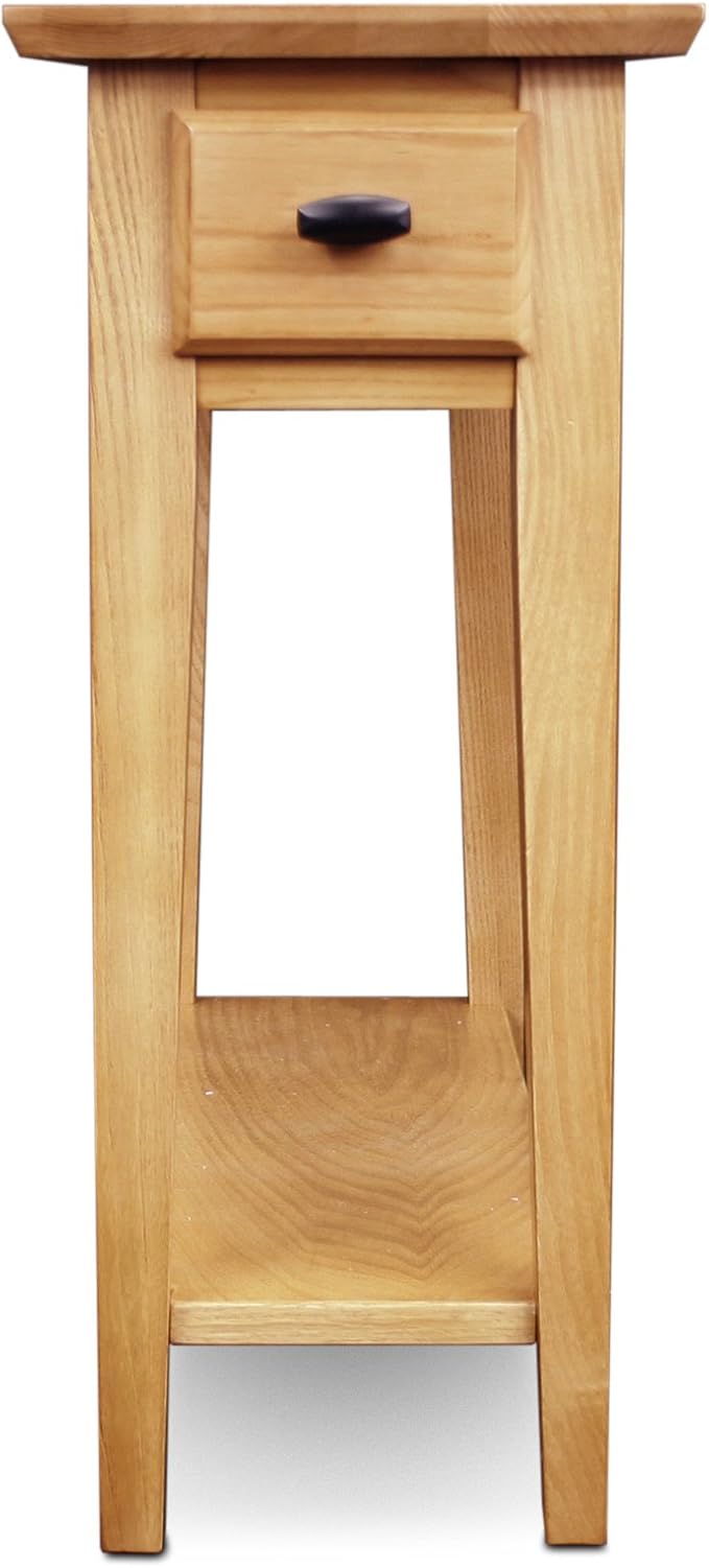 Leick Home Teegan End Table, Solid Wood, 1 Storage Drawer, Bottom Display Shelf - Image 3