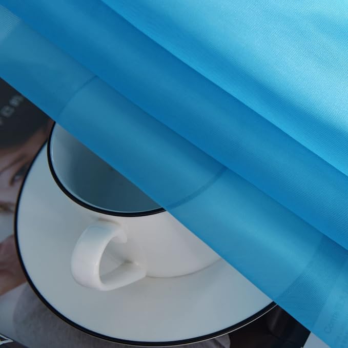 SpaceDresser Sheer Voile Window Treatment Rod Pocket Curtain Panels - Image 7