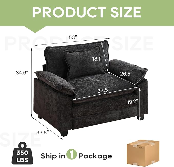 Oprisen Modular Sectional Sofa, Comfy Cloud Couch Sectional Sofa, Chenille Sofa - Image 2