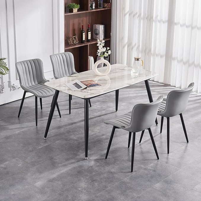 YOUNUOKE Mid-Century Modern Dining Chairs Set of 2, Armless Accent Chair - Image 8