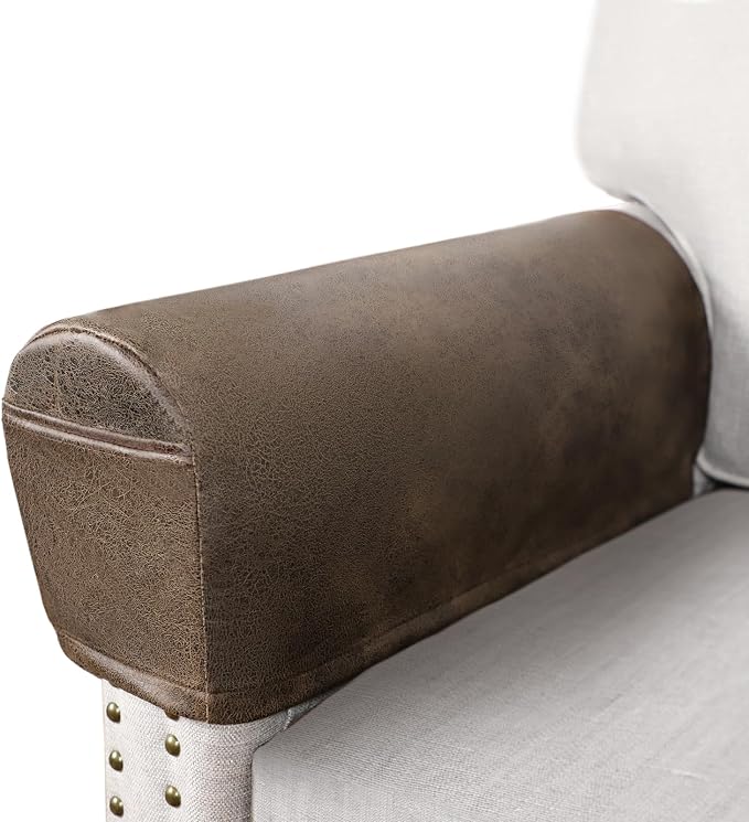 ANARACHON Leather Look Couch Arm Covers Set of 2 Armrest Covers by ANARACHON
