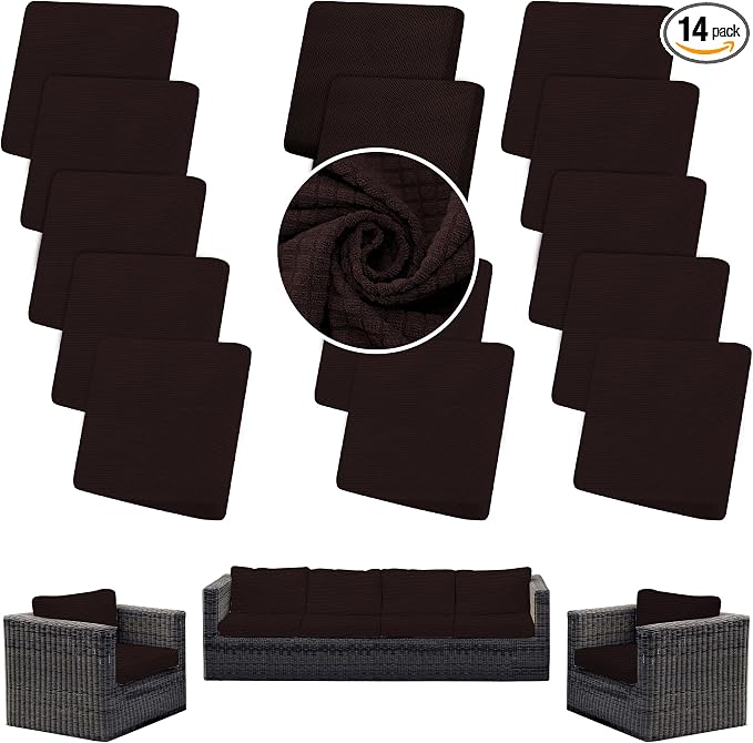 Outdoor Cushion Covers Set, Replacement by SUKAIKEQA