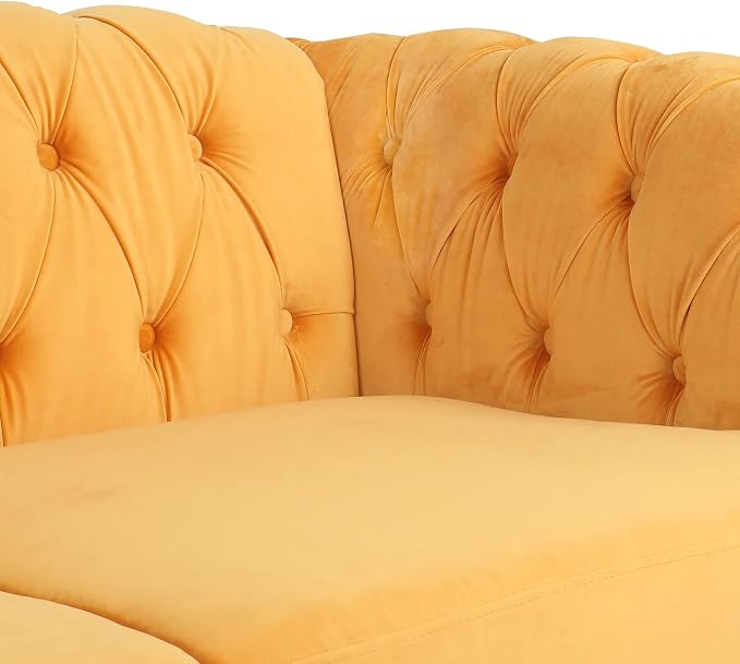 AVZEAR 3 seat Sofa, Velvet Sofa Living Room Large Sofa Modern Chesterfield - Image 8