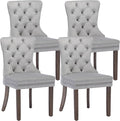KCC Velvet Dining Chairs Set of 4, Upholstered High-end Tufted Dining Room Chair by KCC