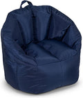 Big Joe Milano Bean Bag Chair for Kids, Durable Easy-Clean Navy Smartmax by BigJoe