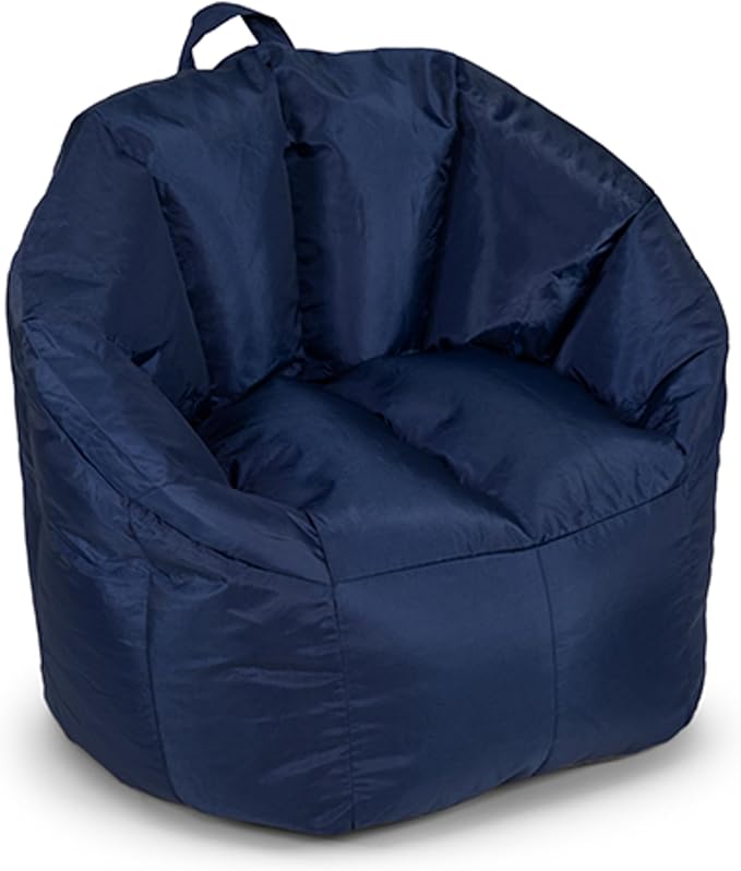 Big Joe Milano Bean Bag Chair for Kids, Durable Easy-Clean Navy Smartmax - Image 8