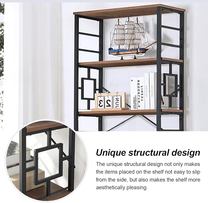 HOMISSUE Bookcase, 6-Tier Tall Bookshelf Metal Bookcase and Bookshelves - Image 4