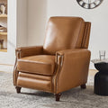 HULALA HOME Genuine Leather Manual Recliner Chair by HULALAHOME