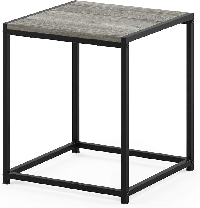 FURINNO Camnus Modern Living End Table, French Oak Grey, 15.75 in x 15.75 in x - Image 5