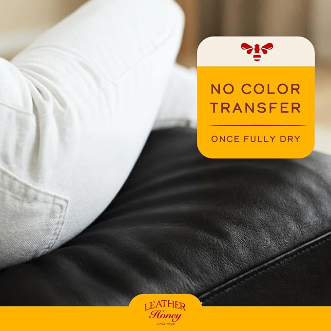 Leather Honey Black Recoloring Balm: Color Restorer and Scratch/Scuff Remover - Image 6