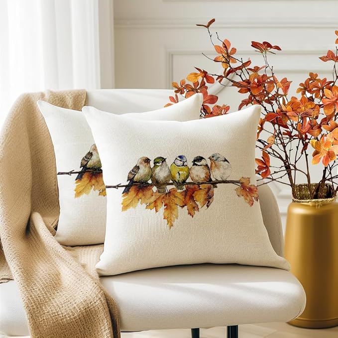 RABUSOFA Fall Outdoor Pillow Covers 18x18 Inch Waterproof Outdoor Thanksgiving - Image 4