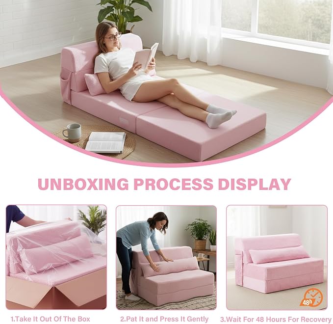Tiita Convertible Folding Sofa Bed Twin Size - Image 9