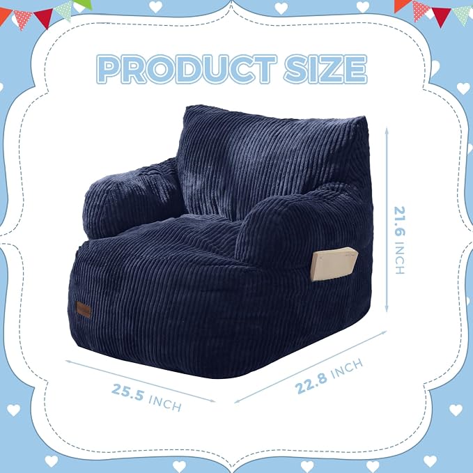 MAXYOYO Kids Bean Bag Chair, Stuffed Toddler Bean Bag Sofa - Image 2