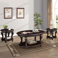 Solid Wood Coffee Table Set for Living Room, Coffee Table & 2 End Side Table by FGXJY