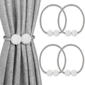 Melaluxe 4 Pack Magnetic Curtain Tiebacks, Decorative Curtain Holdbacks by Melaluxe