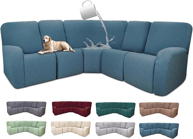 100% Waterproof Sectional Recliner Couch Covers by ROFASVCO