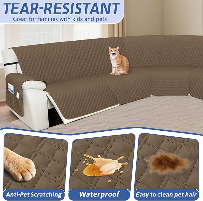 Arfntevss Recliner Sectional Couch Covers 1OO% Waterproof L Shape Sofa Cover - Image 5