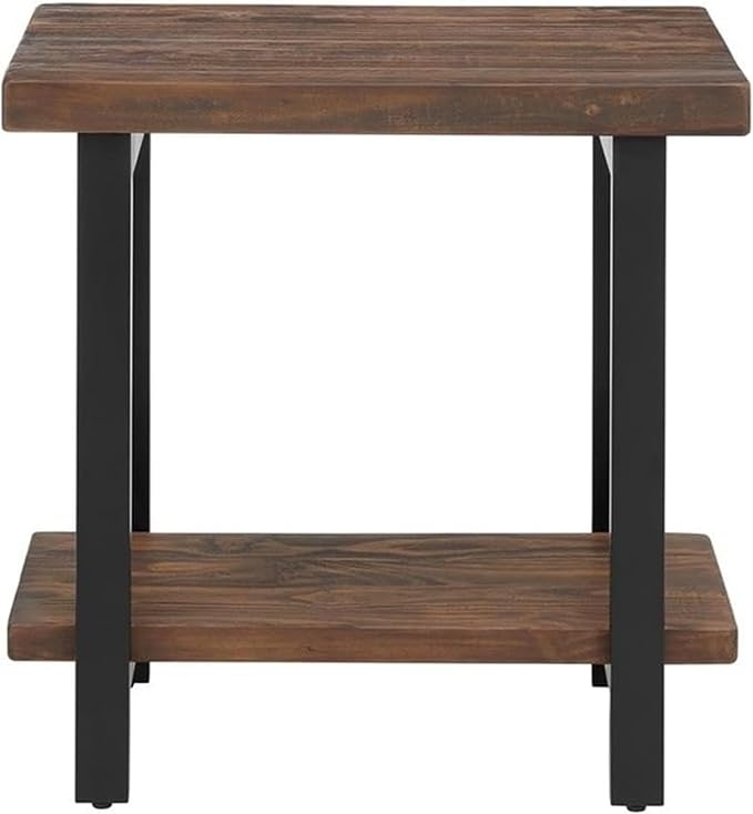 Alaterre Furniture Pomona Living Room 2-Tier Solid Wood End Table - Image 9