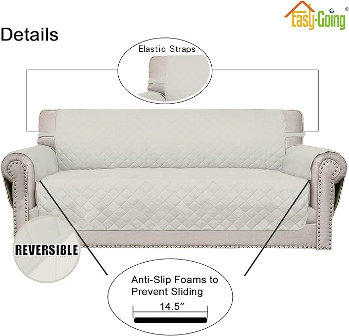 Easy-Going Chair Sofa Slipcover Reversible Sofa Cover Water Resistant Couch - Image 3