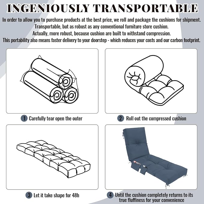 Outdoor Chaise Lounge Cushions - Image 3