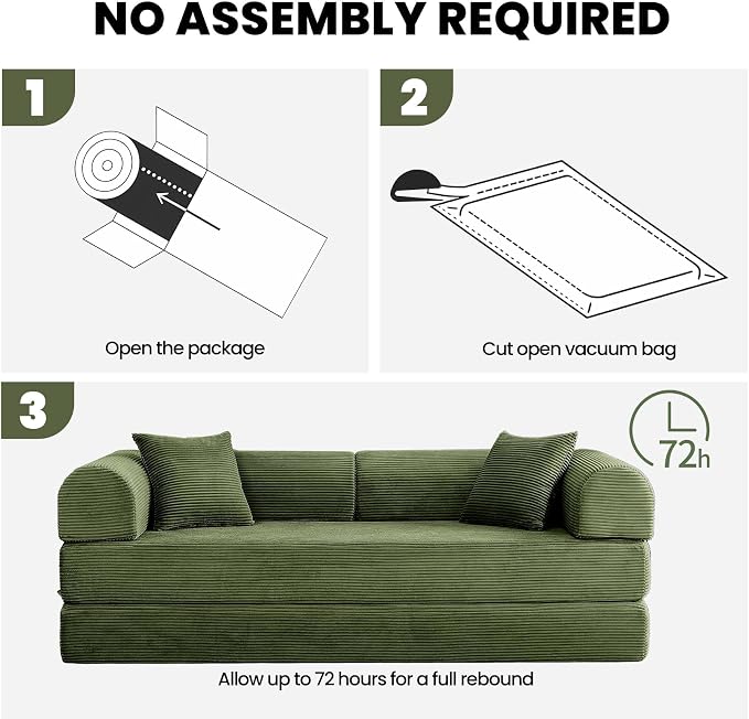 79'' Sleeper Sofa Bed, Convertible Folding Couch - Image 7
