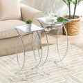 Glitzhome Nesting Side Tables, Coffee Tables Decorative Accent Tables by Glitzhome