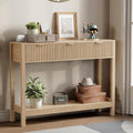 Nasonet Fluted Console Table, Wooden Sofa Table by Nasonet