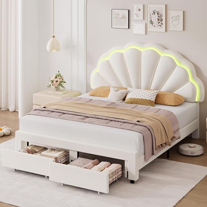 HIFIT Full Upholstered LED Bed Frame by HIFIT