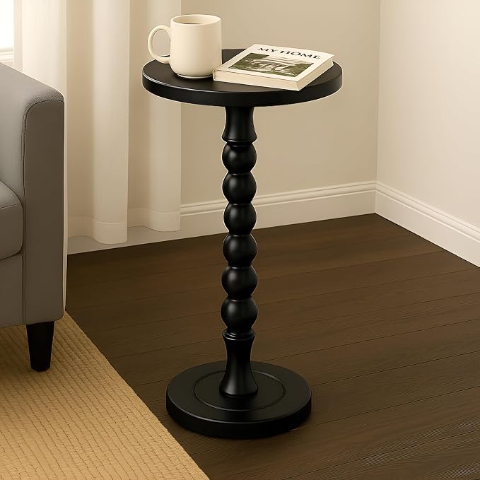 Round Side Table for Small Spaces, Drink Table - Image 2