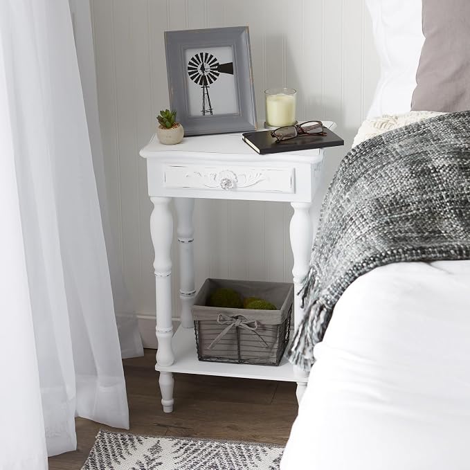 Sunshine Megastore Carved White Side Table - Image 9