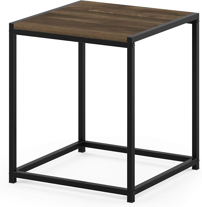 FURINNO Camnus Modern Living End Table, Columbia Walnut, 15.75 in x 15.75 in x - Image 5