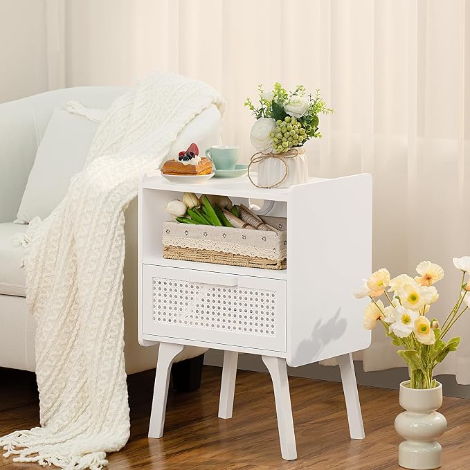 Lerliuo Rattan Nightstands set of 2 - Image 2