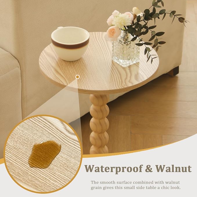 Fultyle Round Side Table, Small Drink Table - Image 6