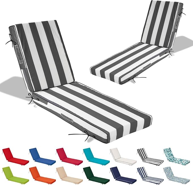 80x26x4in Lounge Cushions for Outdoor Furniture, Outdoor Lounge Chair Cushions by Odsiikly