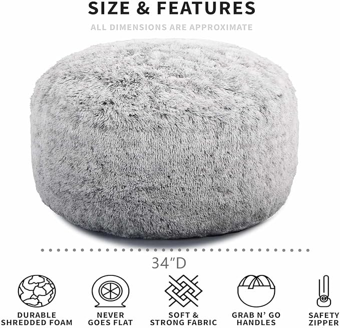 Bean Bag Chairs, Memory Foam Stuffing Bean Bag Chair - Image 5