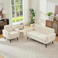 Tbfit Mid Century Modern Sofa Couch, Loveseat & Accent Chair | linen fabric by TBfit