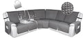 HDCAXKJ 100% Waterproof Reclining Sectional Couch Covers L Shape Recliner Sofa by HDCAXKJ