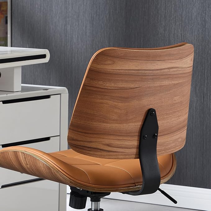 Home Office Desk Chair with Wheels, Adjustable Height Armless Office Chair - Image 4