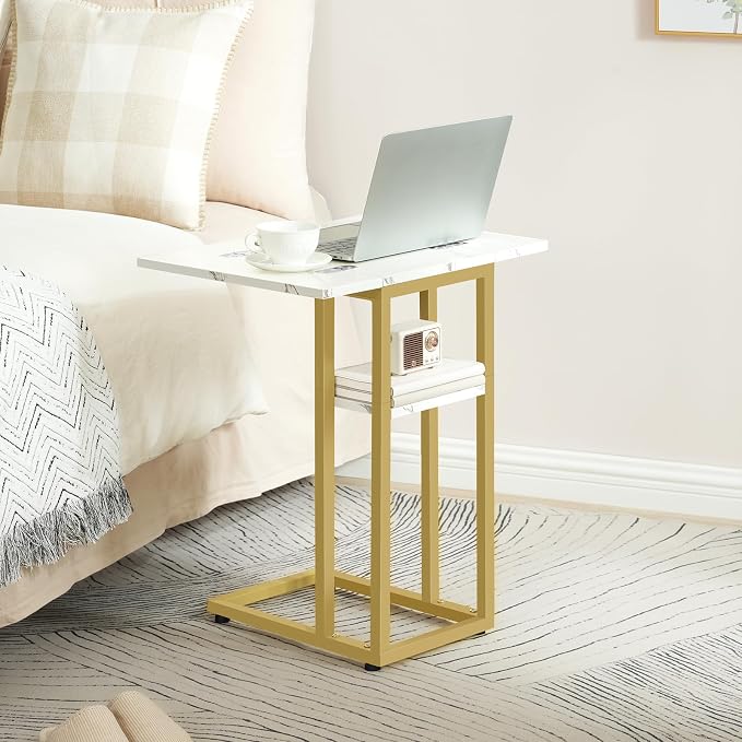 HOOBRO Foldable C Shaped End Table, C Shaped Side Table - Image 4