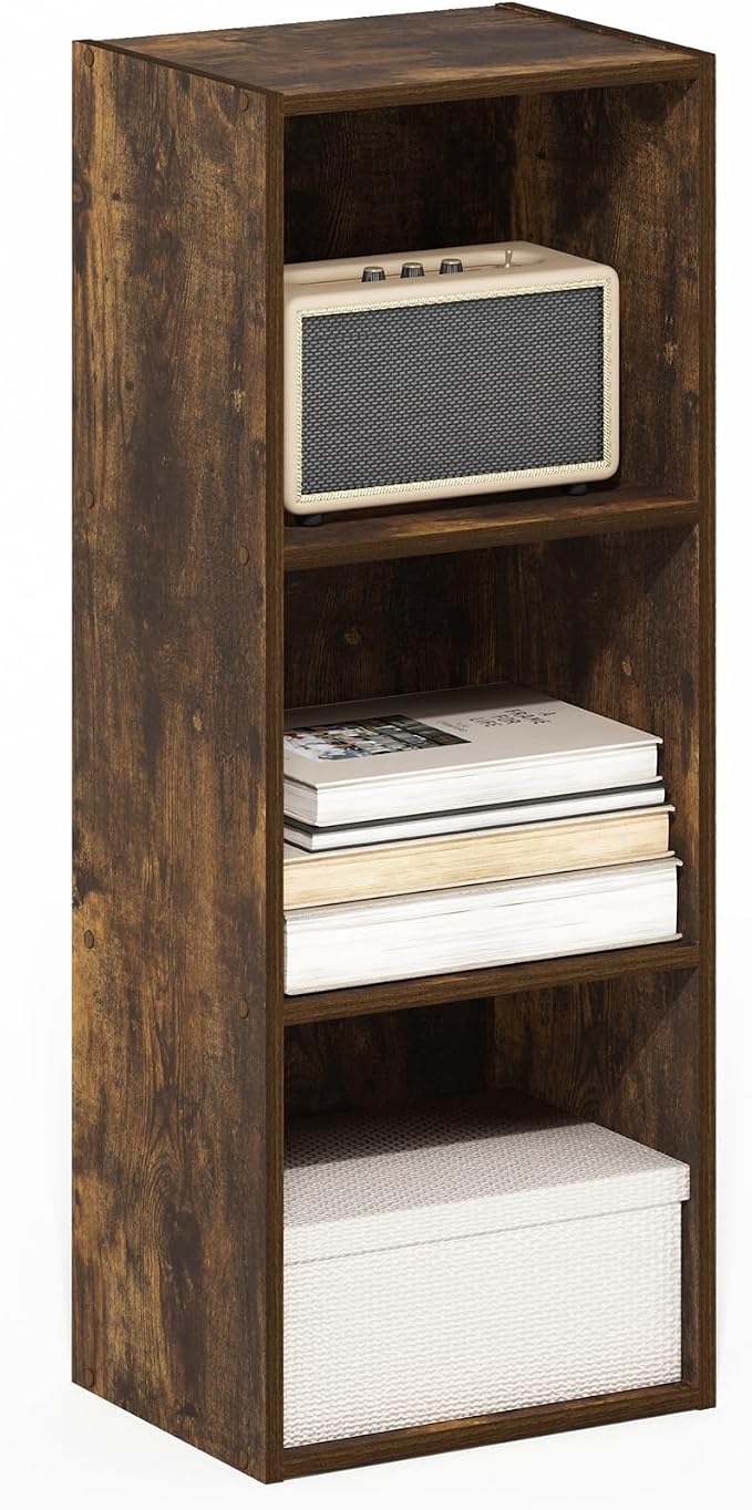 Furinno PASIR Book Shelf, 3-Tier Bookshelf, Open Storage Shelf Bookcase by Furinno-FitsYourSpaceFitsYourBudget