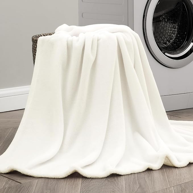 BEDELITE Fleece Blanket Twin Size Cream Throw Blankets - Image 7