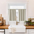 RYB HOME 100% Blackout Basement Curtains 24 inches Long, Heat & UV Blocking by RYBHOME