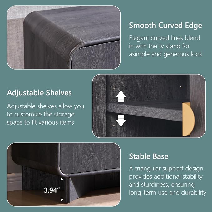 IFGET 70" Modern TV Stand for TVs Up to 80 inches, TV Console - Image 6